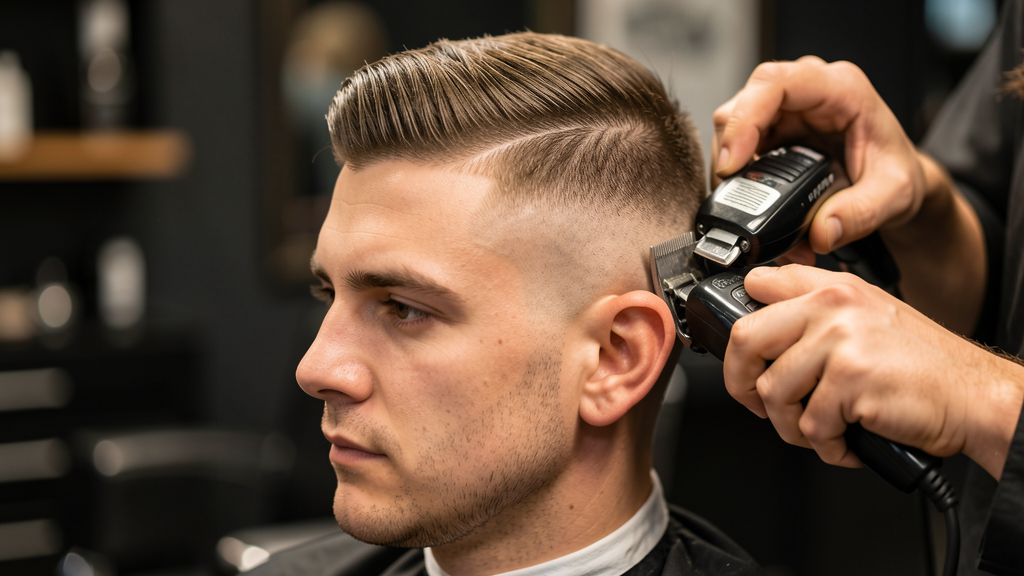 Precision fade at The Barber Lounge